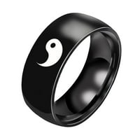 Shldybc pokloni za Majčin dan, tračevi Yin i Yang prsten od nerđajućeg čelika ne Bledi6-13, rođendanski