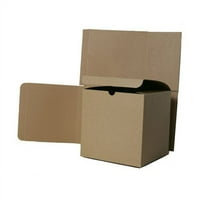 Poklon kutija sa otvorenim poklopcem, 7x7x7, reciklirano Kraft, 1 pakovanje