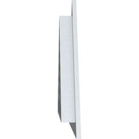 Ekena Millwork 80 W 30 h triangle zabat otvor funkcionalan, PVC zaštitni otvor sa 1 4 ravnim oblogom