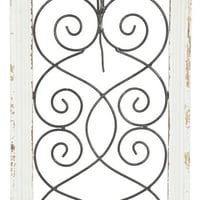 Decmode White Whild Findwed prozor nadahnuta pomicala zidni dekor s reljefom metalnog pomicanja