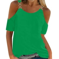Aloohaidyvio dame Tops klirens ispod $10, modni ženski Kauzalni okrugli vrat čvrsta bluza Kratak rukav T-Shirt Summer Tops
