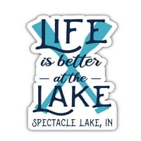 Speckanje jezera Indiana suvenir Vinil naljepnica naljepnica za naljepnice za veslo 4-pakovanje