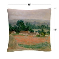 Monet 'sijeno na Giverny' Dekorativnom jastuku za bacanje