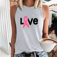 Vrhovi rezervnih od raka dojke za žene hladne ramene ojack majice ružičasta vrpca za podršku svijesti