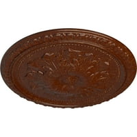Ekena Millwork 18 od 3 8 P ringmond stropne medaljon, ručno oslikani izgoreni mahagoni