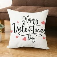Xinhuadsh Navlaka za jastuk srčani uzorak ljubavnog slova kvadratnog oblika otpornog na prašinu Happy Valentines Day Navlaka za jastuk Sofa jastučnica Kućni dekor