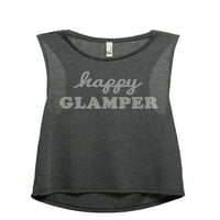 Happy Glamper Ženska Moda Vježba mišića bez rukava Yoga Tank Top drveni ugalj siva velika