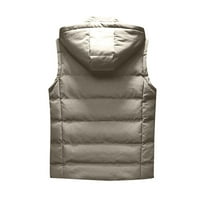 LEEy-world Puffer Jacket Muška muška jakna-Casual zimska pamučna jakna debela kapuljača kaki, 3XL