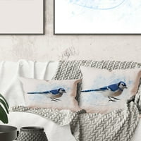 Art DesimanArt 'Vintage Blue Jay Bird' Tradicionalni jastuk od tiskanog bacanja Mali