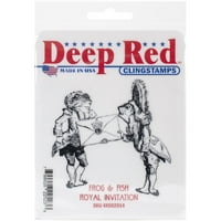 Duboko crvene marke duboka crvena žig 3 x3 - Frog & Fish Kraljevski poziv