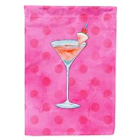 Carolines Treasures BB8219GF Ljetni Martini Pink Polkadot Zastava za zastavu Mali, višebojni