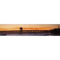 Posterazzi DPI Općinski pristanište San Clemente u panorami zalaska sunca - San Clemente City Orange County Južna Kalifornija štampa postera, 9