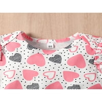 Mialeoley Baby Girl Valentinovo outfit Set Love-Heart Print Romper + Flare Gant