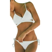 Knqrhpse kupaći kostimi su pogubljeni podstavljeni grudnjak zavoj bikini set kupaći kostim kupaći kostim za kupaće kostimu za žene ženske kupaće kostime