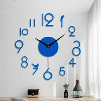 Wiueurtly Frameless DIY zidni sat Sat sat 3D ogledalo naljepnica za površinu Početna Office Decor