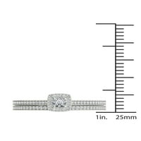 Carat TW Diamond single Halo 10kt set Zaručničkog prstena od bijelog zlata