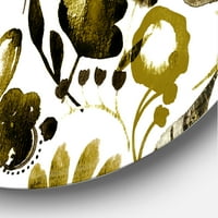 Designart 'Vital obilje Wildflowers II' Modern Circle Metal Wall Art-disk of 11