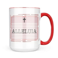 Neonblond Aleluia Religious Easter Cross pink šolja poklon za ljubitelje čaja za kafu