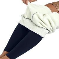 Zimske tajice za žene Fleece obložene Fluffy Sherpa vunene hlače Tummy Control Joga pantalone