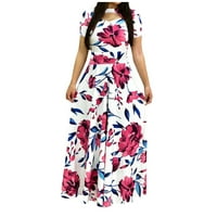Ženska haljina elegantan kratki rukav cvjetni štampani ženski Outwear trendi udoban stil plaže slobodno