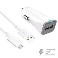 HTC Desire XC Charger Micro USB 2. Komplet kablova kompanije TruWire { Car Charger + Micro USB Cable} pravo digitalno adaptivno brzo punjenje koristi dvostruke napone za do 50% brže punjenje