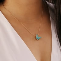 Ogrlice za žene dame modni višebojni leptir ogrlica kristalni privjesak za ključeve