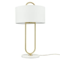 Svjetlo društvo Claro stolna lampa u Mesinganoj bijeloj boji