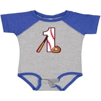 Inktastic Baseball prvi rođendan - jednogodišnji poklon za dječaka ili djevojčicu bodi