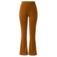 Durtebeua ženska ležerna ljetna solidna elastična visoka struka Slim hlače Yoga Sportski rog Casual Hlače koje rade sportske hlače