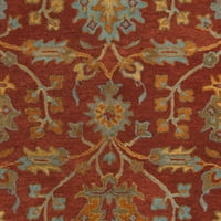 Heritage Jerald cvjetna prostirka vunene vune, crvena multi, 3 '5'