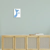 Stupell Industries Beach Molimo plava sirena rep mandala uzorak slikanje bijeli uokvireni umjetnički print Zidna umjetnost, dizajn od Jackie Decker