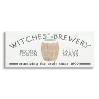 Stupell Industries Witches Brewery sezonska Halloween Vintage Salem znak grafička Umjetnička galerija