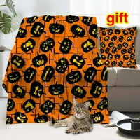 Halloween Dekorativni pokrivač s jastukom, boot grobnica pokrivač za dnevni boravak Dorm Dom Decor,