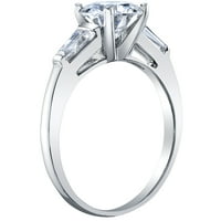 1. ct Moissanite pasijans zaručnički prsten vjenčani prsten vjenčani Set od srebra