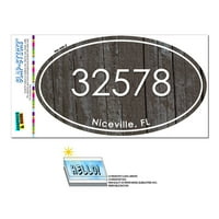 Niceville, FL - Unise Drvo - ovalna naljepnica za poštanski broj