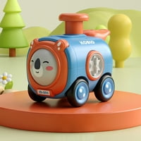 Inercija igračka za štampu Press FACE s zviždukom Cartonom s malim željezničkim crtanim crtanim automobilom