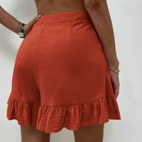 Homodles Ženske kratke kratke hlače - Ležerne prilike sa labavim potplatom Boja kratke hlače Ledenice crvene veličine 3xl