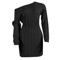 Ženska haljina modna casual poverljiva labava modna klasična jesen i zimska moda ispod $ crna s - 6xl