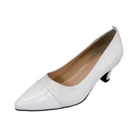 Arlene ženske Ležerne udobne cipele sa srednjom petom široke širine za vjenčanje, maturu, veče, radnu bijelu 10.5