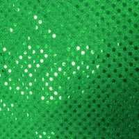 Shason Textile 37.5 1. Metara Širok Spangle Pletena Sekvina Holografska Precut Tkanina, Zelena