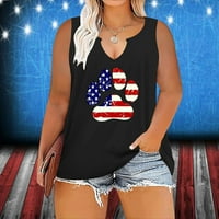 Bvanrty Patriotska nezavisna zvijezda i prugasta američka država zastava zastava ljetne košulje za žene