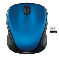 Logitech bežični računalni miš, gumbi, 2,4 GHz Kompaktni sa udobnim gumenim stranama, plavom bojom