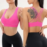 Zunfeo grudnjaci za žene - Bralette Wire Free Sports Yoga Bras Beauty Back Comfy donje rublje Hot Pink XL