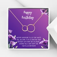 Anavia hretan rođendan pokloni od nerđajućeg čelika modna ogrlica rođendanska čestitka nakit poklon za nju, rođendanski poklon za prijatelja - [Rose Gold Infinity dvostruki prsten, Royal Purple poklon kartica]