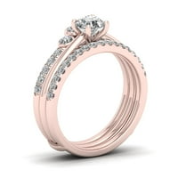 1CT TDW Diamond 14K Rose Gold Kround modernog prstena