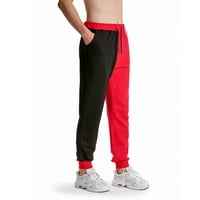 Aaiaymet Muški radne hlače Muške dukseve Slim Fit konusna teretana trčanje trenerke za hlače nacrtači sa džepovima, crveni XXL