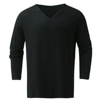 Kali_store muns casual majice Muška majica s dugim rukavima Workout Trgovinska košulja Teretana Crna, XL