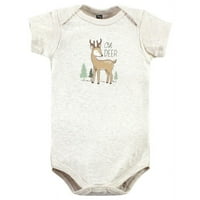 Hudson Baby Cotton Bodysuits, šumski jelen 3-paket, 6- mjeseci