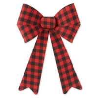 Vrijeme za odmor Crveni i Crni Buffalo Plaid Bow