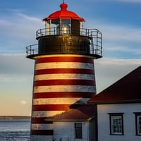 Svjetionik West Quoddy Head je najistočnija tačka u SAD-u u blizini Lubeca-Maine-štampa postera SAD-Chuck